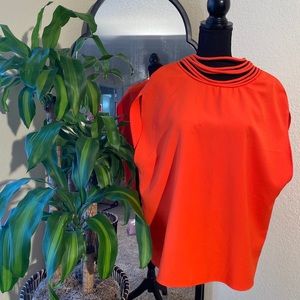 Eccentric Choker Top in Orange